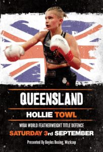 Read more about the article HOLLIE DEFENDS HER WIBA TITLE IN AUSTRALIA