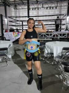 Read more about the article Congratulations to Czarina McCoy who won the WIBA Lightweight World Titles