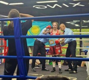 Angelina Lukas won a 2nd round TKO to win the vacant WIBA Super Flyweight World Title today in China